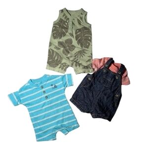 Carter’s Newborn Romper Bundle | 3-Piece Outfit Set | Cute Everyday Styles